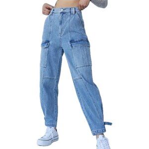 Pascun Women’s Cuffed Cargo Carpenter Jeans Y2K Denim 26